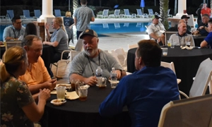 Photo of attendees during dinner
